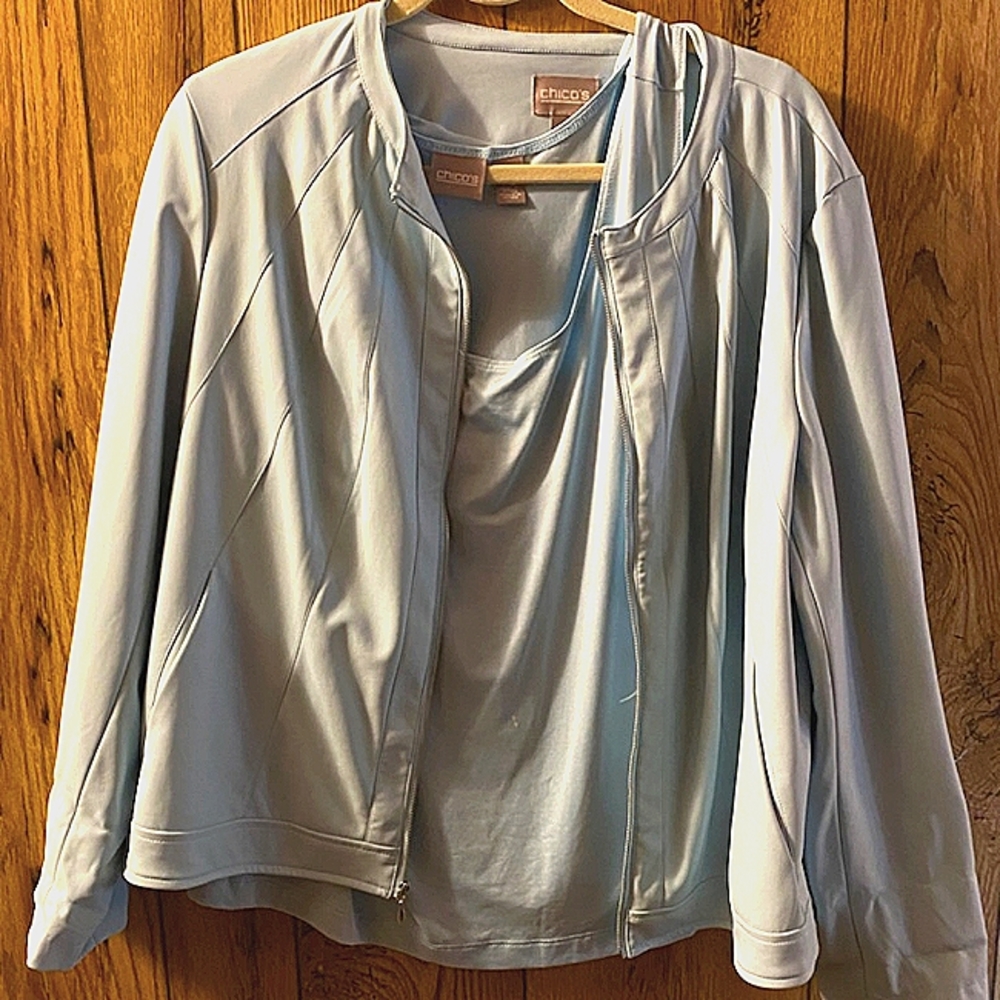 Soft Leather Jacket with Matching Tank-Top. Worn Once
